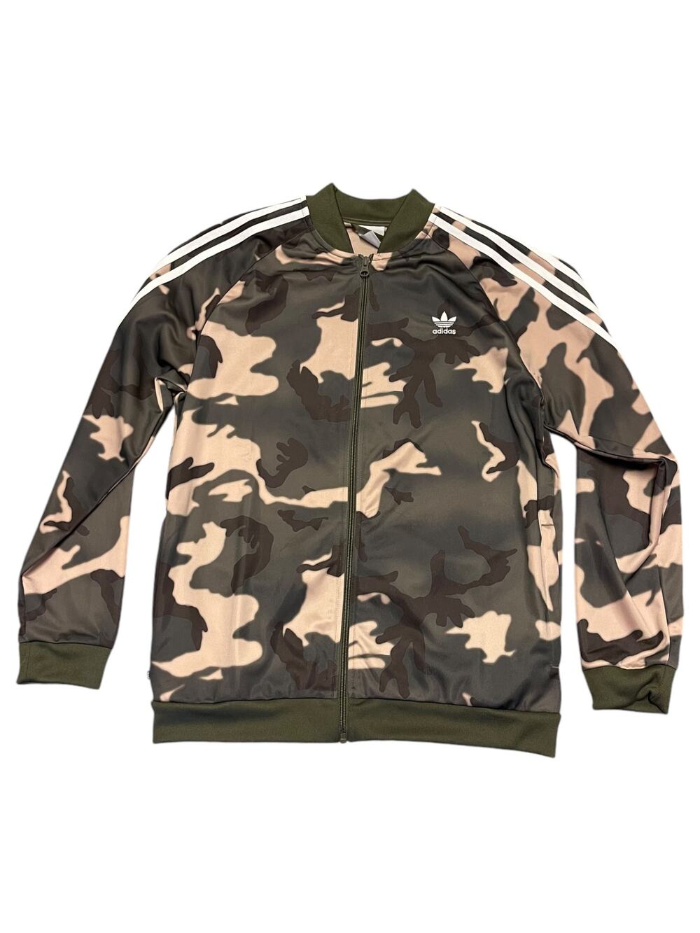 Adidas Boys Camouflage Magic Beige Tracksuit Jacket Size X-Large